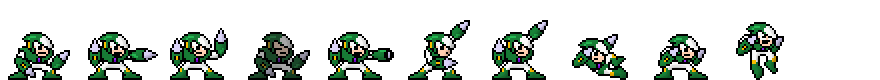 Crash Man (Green Alt) | Base Sprite Right<div style="margin-top: 4px; letting-spacing: 1px; font-size: 90%; font-family: Courier New; color: rgb(159, 150, 172);">[robot:right:base]{crash-man_alt}</div>