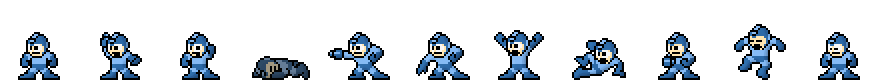 Mega Man (Water Core) | Base Sprite Left<div style="margin-top: 4px; letting-spacing: 1px; font-size: 90%; font-family: Courier New; color: rgb(159, 150, 172);">[robot:left:base]{mega-man_water}</div>