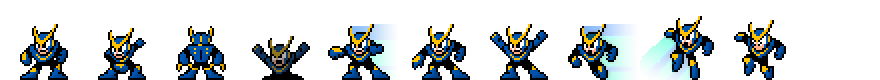 Quick Man (Blue Alt) | Base Sprite Left<div style="margin-top: 4px; letting-spacing: 1px; font-size: 90%; font-family: Courier New; color: rgb(159, 150, 172);">[robot:left:base]{quick-man_alt}</div>
