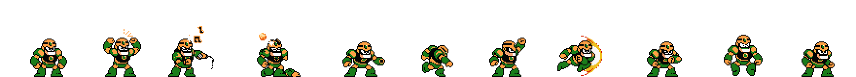 Guts Man (Green Alt) | Base Sprite Right<div style="margin-top: 4px; letting-spacing: 1px; font-size: 90%; font-family: Courier New; color: rgb(159, 150, 172);">[robot:right:base]{guts-man_alt2}</div>
