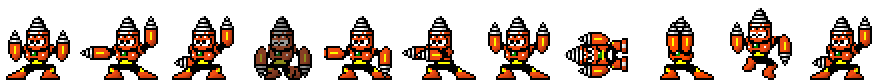 Drill Man | Base Sprite Left