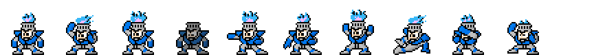 Fire Man (Blue Alt) | Base Sprite Left