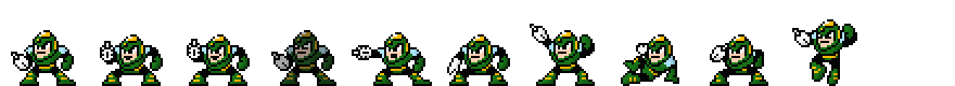 Flash Man (Green Alt) | Base Sprite Left