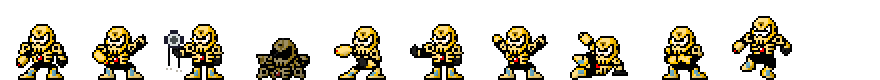 Skull Man (Golden Alt) | Base Sprite Left
