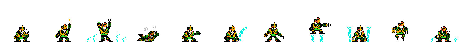 Wave Man (Green Alt) | Base Sprite Right
