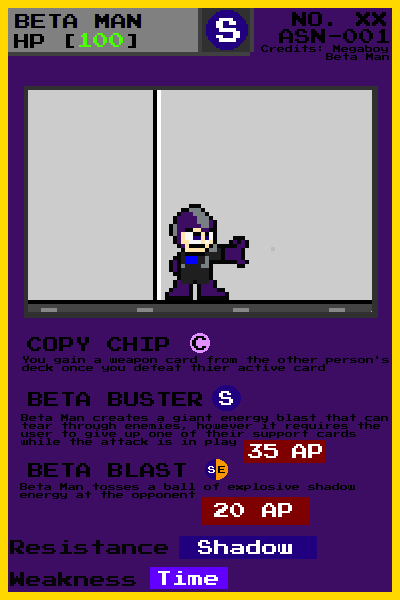 Beta Man: THE CARD!