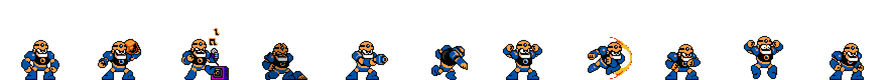 Guts Man (Blue Alt) | Base Sprite Right