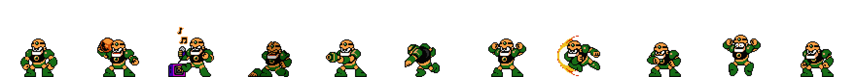 Guts Man (Green Alt) | Base Sprite Left