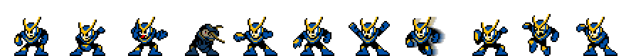 Quick Man (Blue Alt) | Base Sprite Left