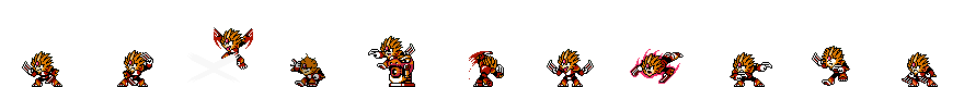 Slash Man (Fiery Alt) | Base Sprite Left